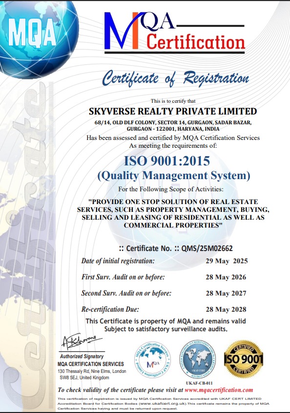 Skyverse Realty Certificate